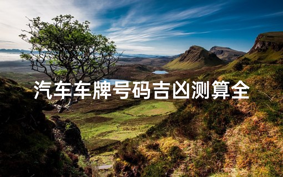 汽车车牌号码吉凶测算全解析,数字能量与运势关联图解