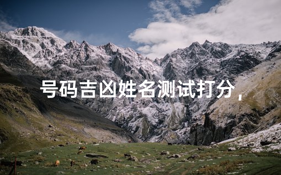 号码吉凶姓名测试打分,数字与名字的运势解析-算卦网