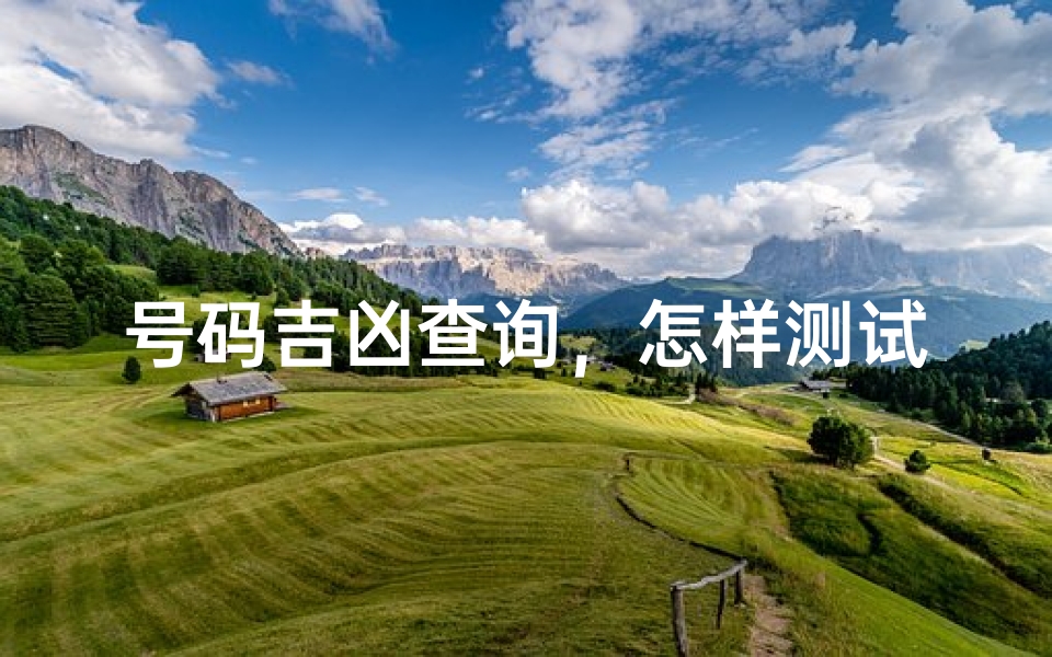 号码吉凶查询,怎样测试号码的吉凶-算卦网
