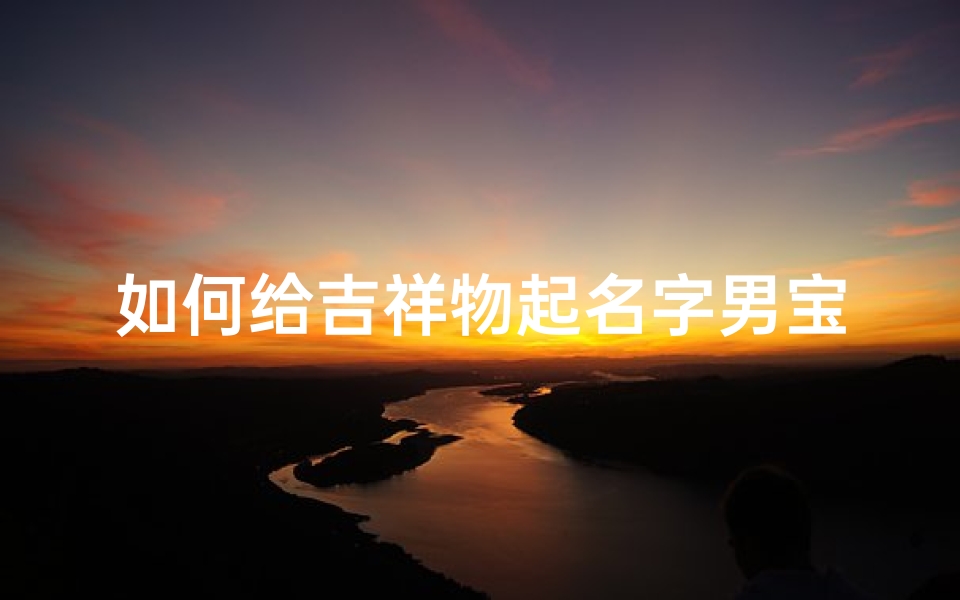 如何给吉祥物起名字男宝宝(吉祥物取什么名字好)-算卦网