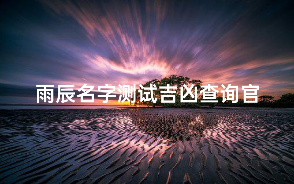 雨辰名字测试吉凶查询官网(属牛的叫雨辰好不好)-算卦网