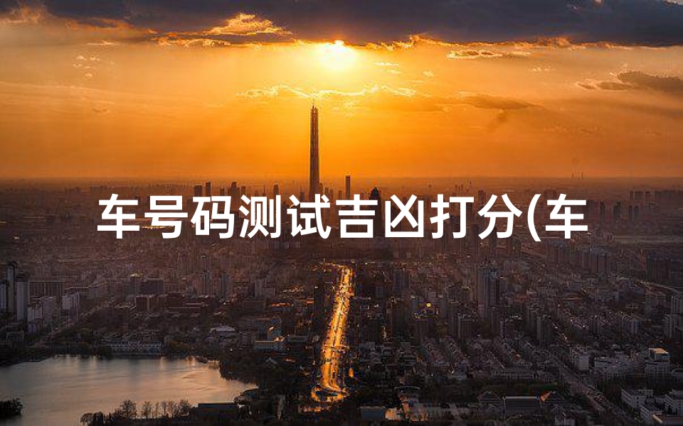 车号码测试吉凶打分(车牌号码吉凶测试打分)-算卦网
