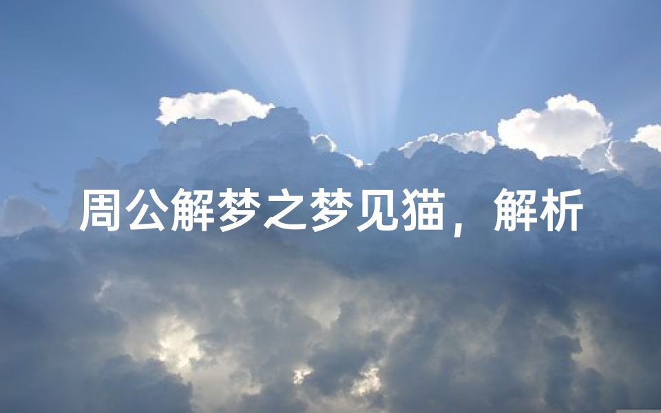 周公解梦之梦见猫,解析梦境中的猫象征意义-算卦网